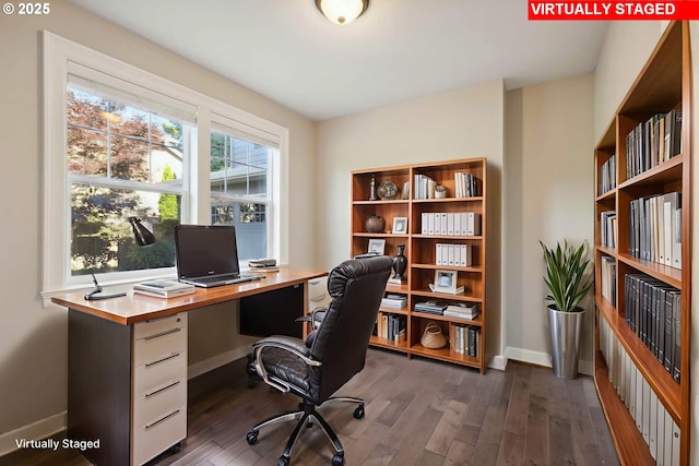 2760 SW Sylvania Ter, Portland, OR 97219 - home office featuring dark wood-style flooring
