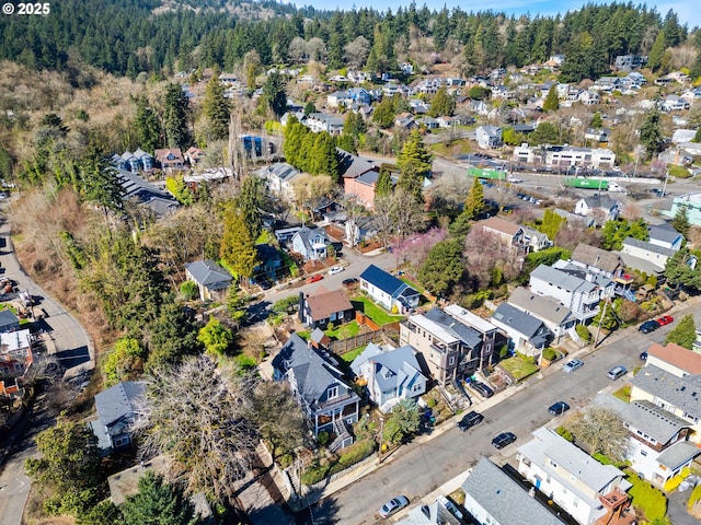 drone / aerial view with a residential view