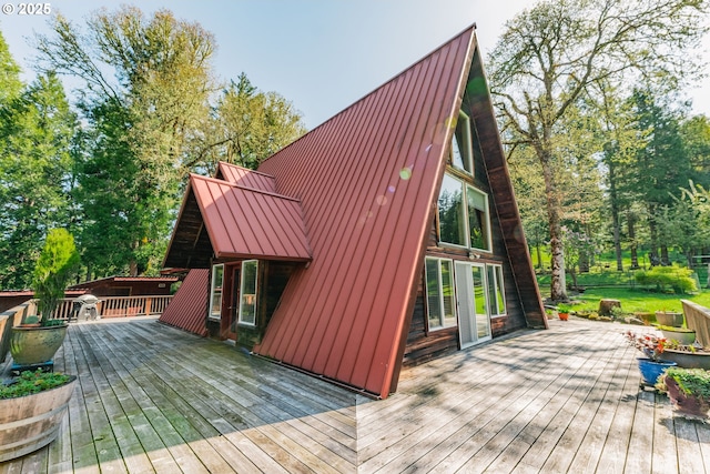 5920 Elkhead Rd, Yoncalla, OR 97499 - deck featuring view of scattered trees