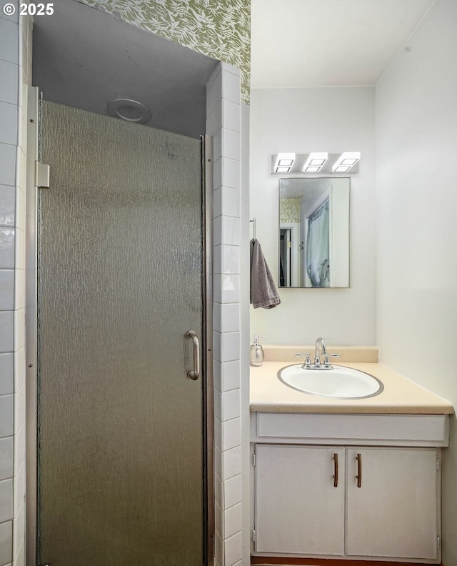 7360 SE Imperial Ct, Milwaukie, OR 97222 - bathroom with vanity and a stall shower