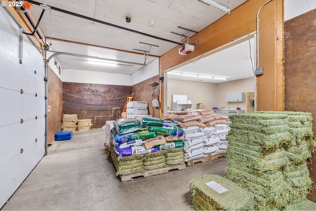 interior space with concrete floors