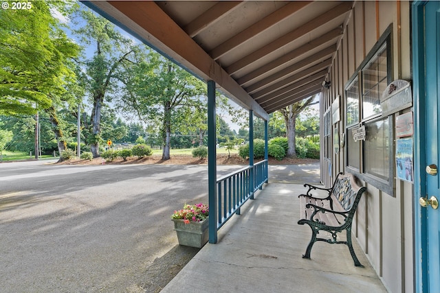 view of patio featuring covered porch