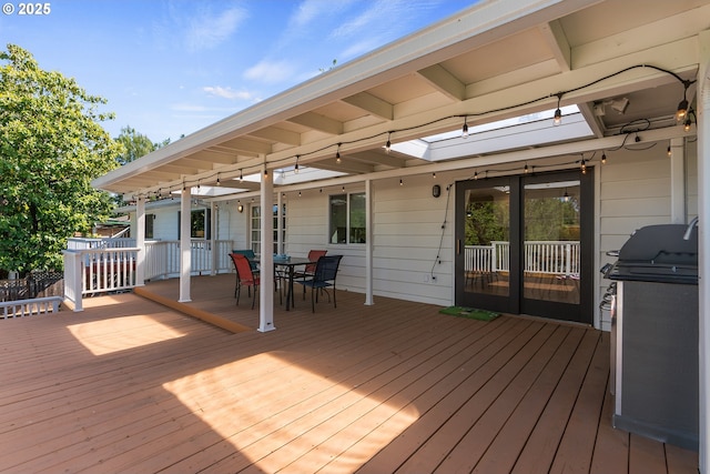 6025 SW Spruce Ave, Beaverton, OR 97005 - wooden terrace with outdoor dining space