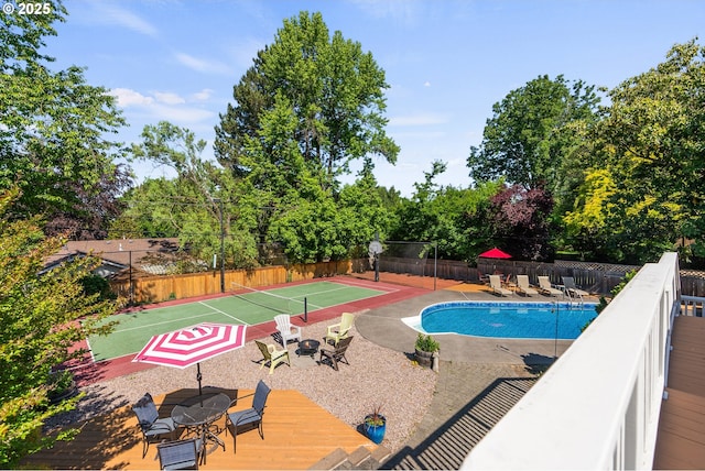 6025 SW Spruce Ave, Beaverton, OR 97005 - view of pool with a tennis court