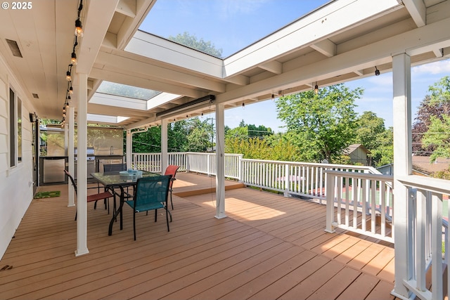 6025 SW Spruce Ave, Beaverton, OR 97005 - deck featuring outdoor dining area and area for grilling