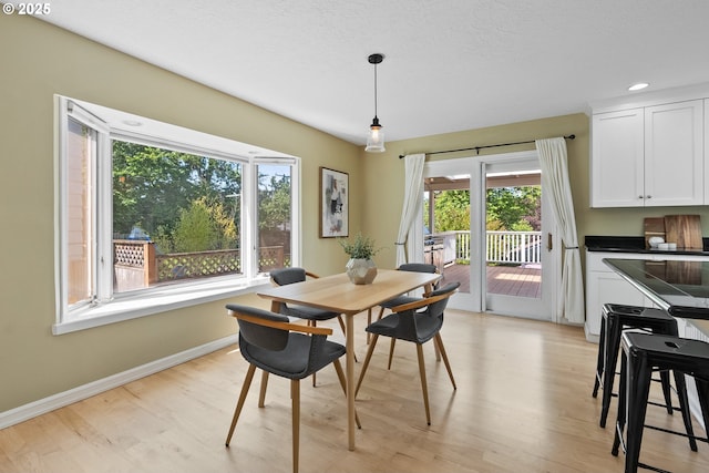 6025 SW Spruce Ave, Beaverton, OR 97005 - dining space with light wood finished floors, baseboards, and recessed lighting