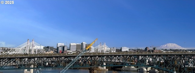 view of city with a water view