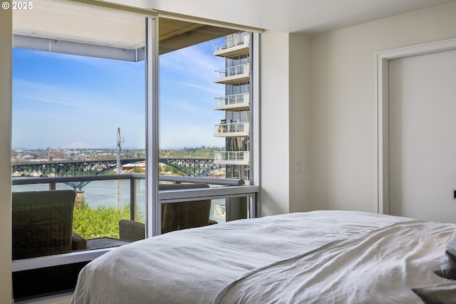 bedroom featuring multiple windows