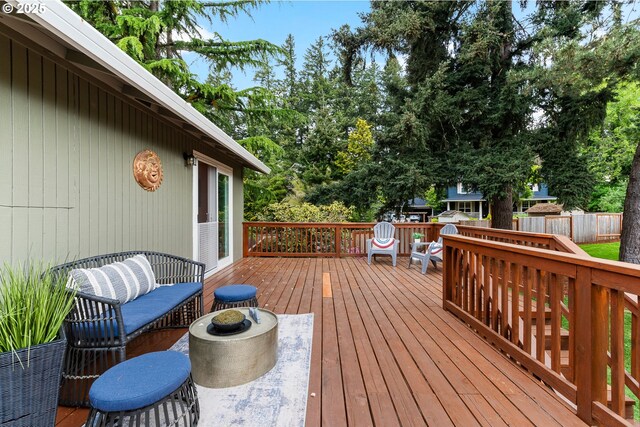 deck with fence