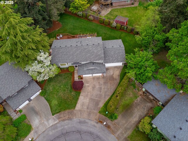 view from above of property