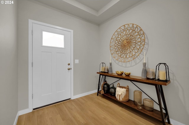 entrance foyer featuring hardwood / wood-style floors