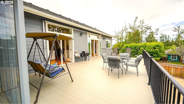 view of wooden terrace