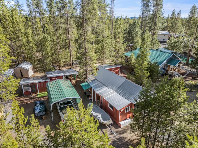 1274 Wild Mustang Ln, Gilchrist, OR 97737 - aerial view of a heavily wooded area
