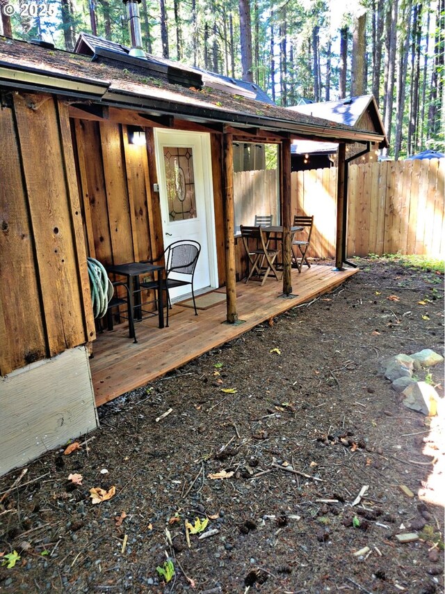 24120 E Farragut St, Welches, OR 97067 - wooden terrace featuring fence