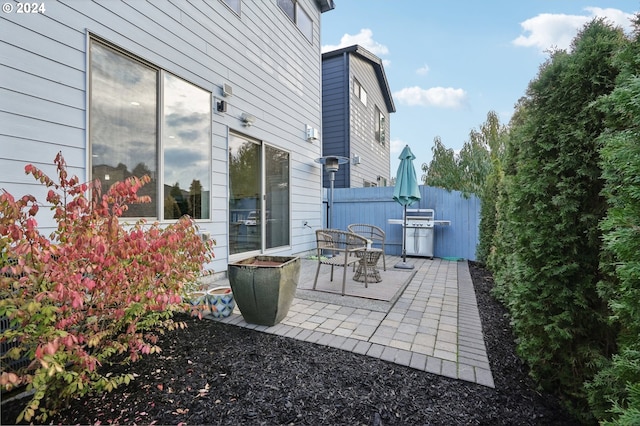 view of patio / terrace with area for grilling