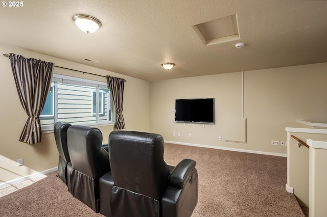 20937 SW Edgemont St, Beaverton, OR 97003 - cinema with carpet flooring, a textured ceiling, and baseboards