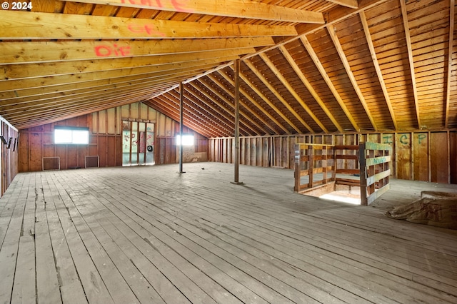 view of attic