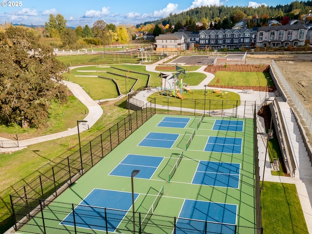 birds eye view of property featuring a residential view