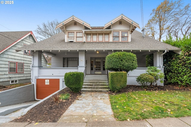 646 SE 60th Ave, Portland, OR 97215 - view of front of house with a shingled roof and a porch