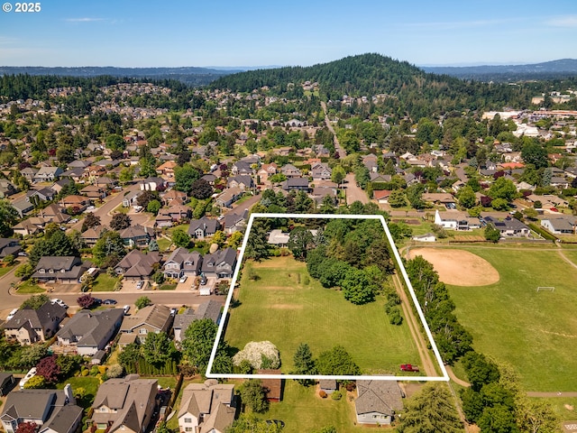 13513 SE 132nd Ave, Clackamas, OR 97015 - aerial perspective of suburban area featuring property boundaries highlighted