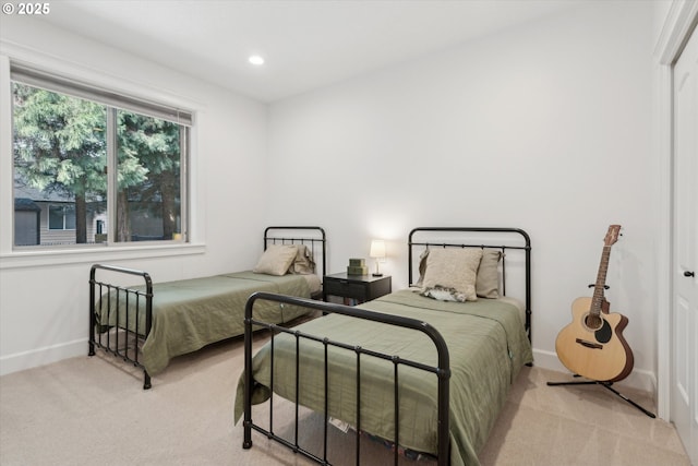 9423 NE 180th Way, Battle Ground, WA 98604 - bedroom with light colored carpet, baseboards, and recessed lighting