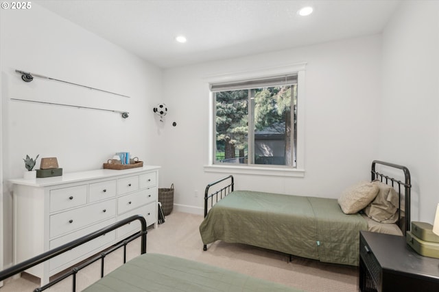 9423 NE 180th Way, Battle Ground, WA 98604 - bedroom featuring light carpet, recessed lighting, and baseboards