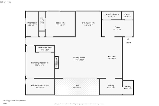 1375 N Wygant St, Portland, OR 97217 - room layout