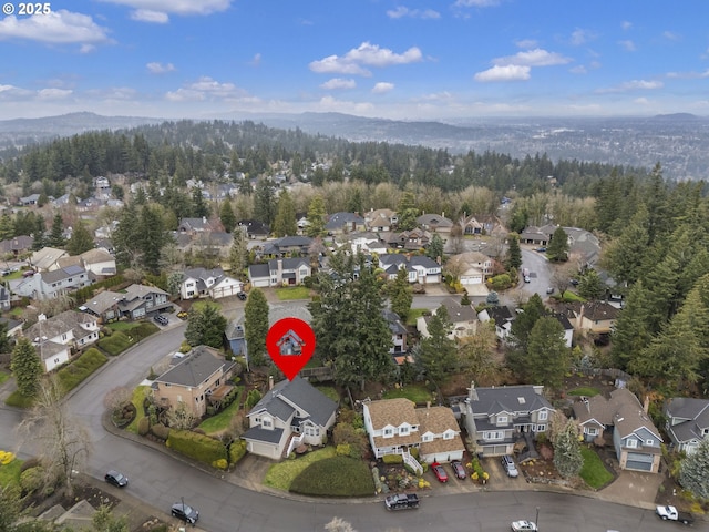 drone / aerial view featuring a residential view