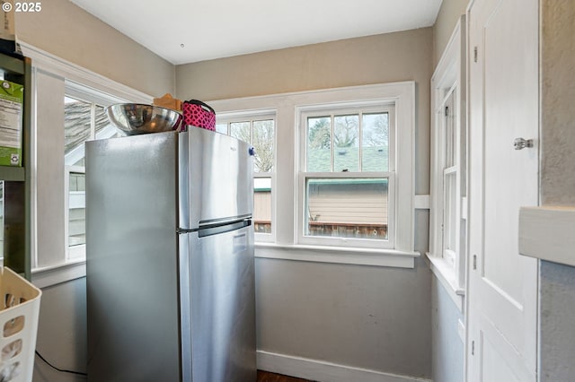 1825 NE 4th St, Salem, OR 97301 - kitchen featuring freestanding refrigerator and plenty of natural light