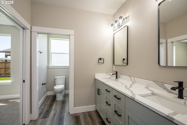 24934 Westfield Ave, Veneta, OR 97487 - full bathroom featuring double vanity and wood finished floors