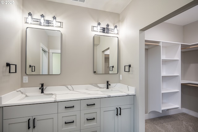 24934 Westfield Ave, Veneta, OR 97487 - bathroom with double vanity and baseboards