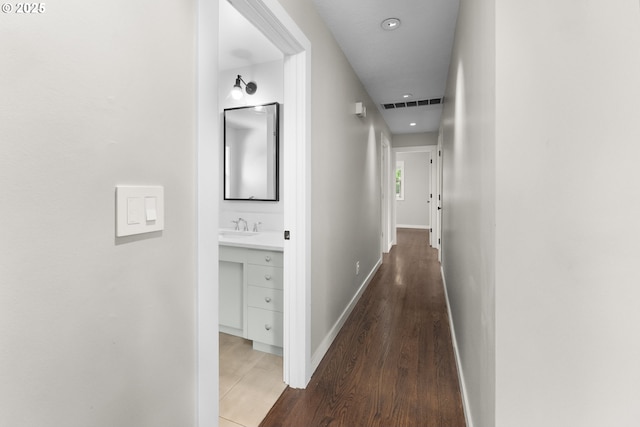14255 NE Brazee St, Portland, OR 97230 - hall with wood finished floors and recessed lighting