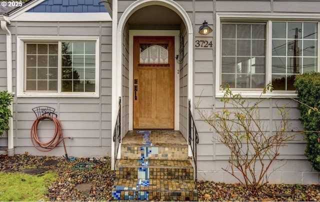 view of doorway to property