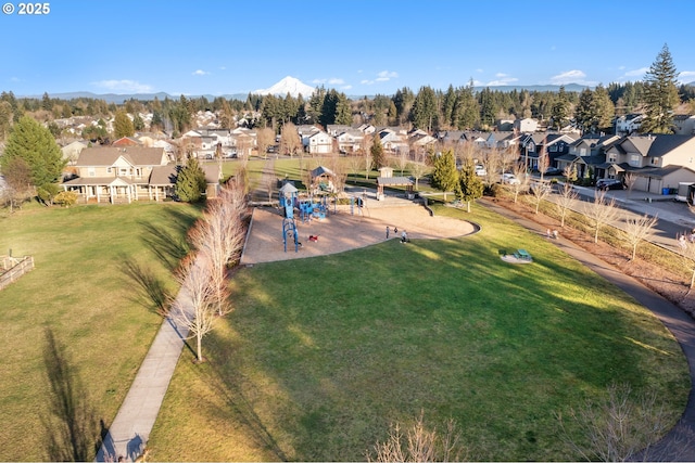 birds eye view of property featuring a residential view