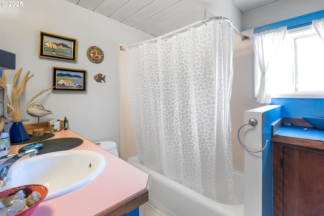 5870 Floyd Ave, Cloverdale, OR 97112 - bathroom featuring shower / bath combo and a sink