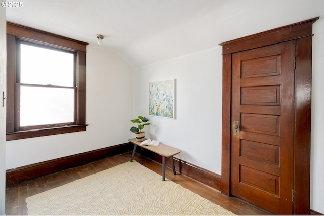 1818 N Killingsworth St, Portland, OR 97217 - additional living space featuring lofted ceiling, baseboards, and wood finished floors