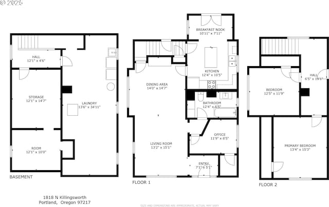 1818 N Killingsworth St, Portland, OR 97217 - property floor plan