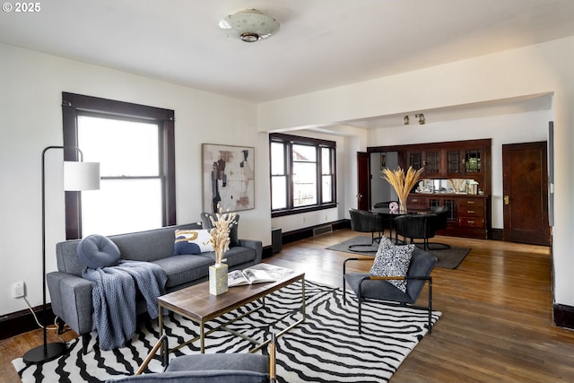 1818 N Killingsworth St, Portland, OR 97217 - living room with wood finished floors and baseboards