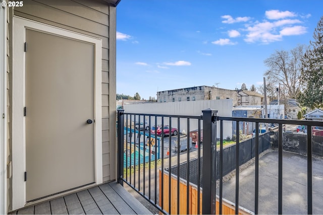 balcony with a residential view