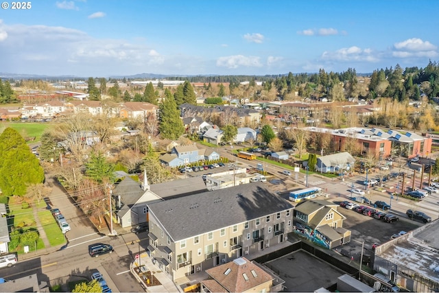 bird's eye view with a residential view