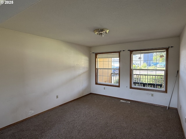16117 NE 87th St, Vancouver, WA 98682 - unfurnished room with healthy amount of natural light, dark colored carpet, baseboards, and a textured ceiling