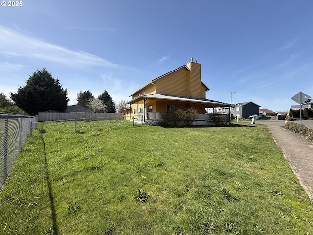 16117 NE 87th St, Vancouver, WA 98682 - view of side of property with a chimney and a porch