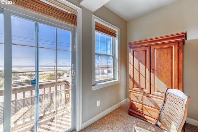 547 Front St, Rockaway Beach, OR 97136 - entryway featuring carpet floors