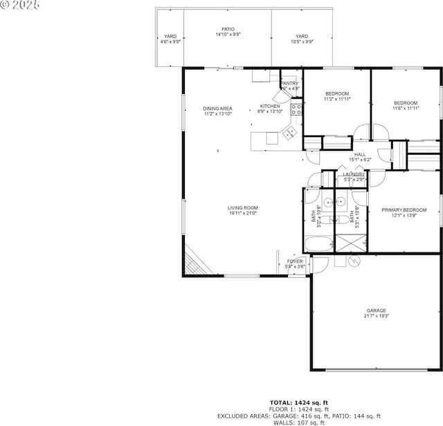 1230 W Fairview Dr, Springfield, OR 97477 - view of property floor plan