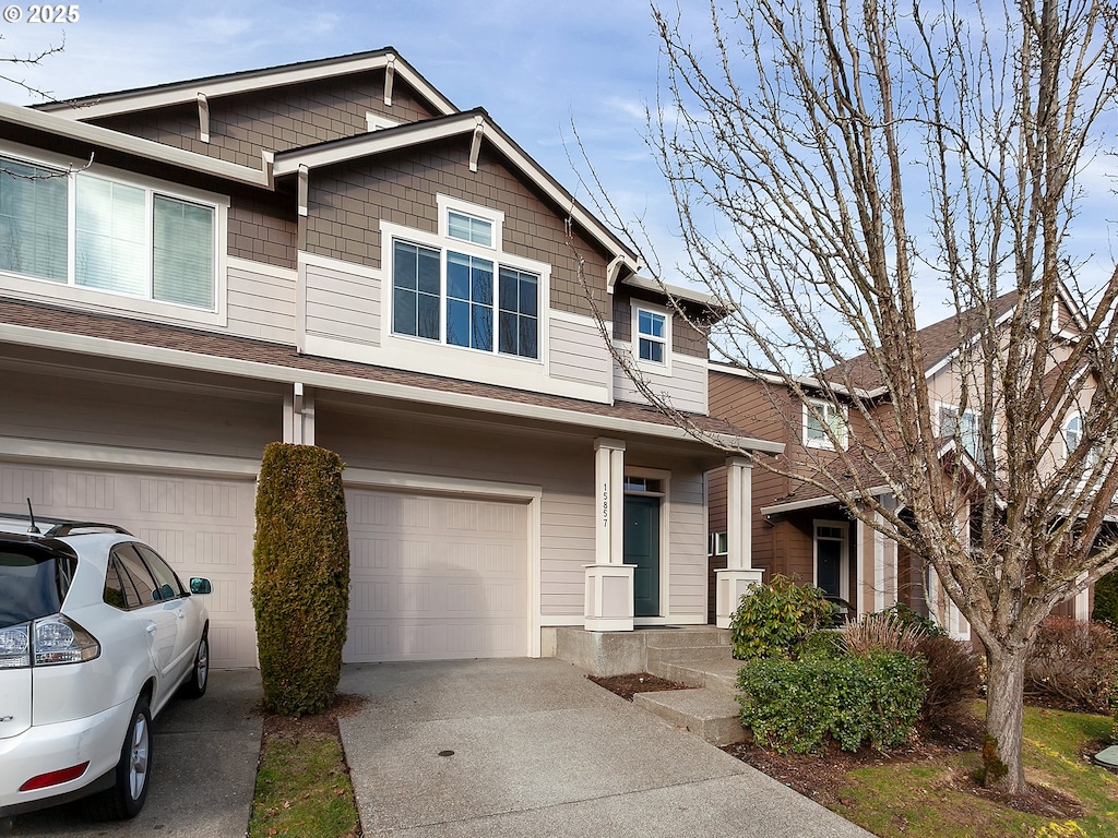 view of front of home featuring a garage