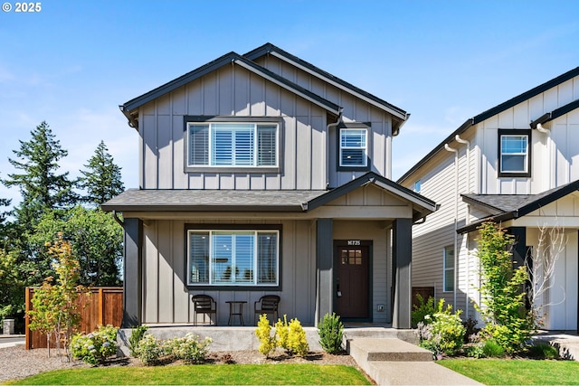 16735 SW Darling Ln, Portland, OR 97224 - view of front of home featuring a porch, board and batten siding, and roof with shingles