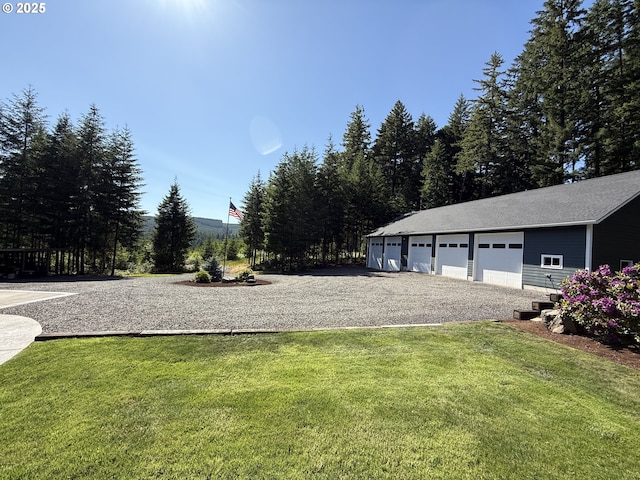 94703 Johnson Rd, Marcola, OR 97454 - view of grassy yard featuring an outbuilding