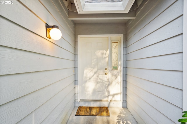 view of doorway to property