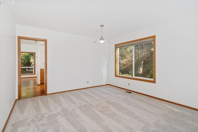 view of carpeted empty room