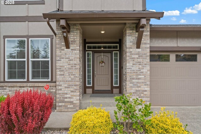 4744 S 19th St, Ridgefield, WA 98642 - entrance to property with a garage and brick siding